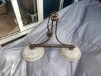 Hanglamp met twee ekstra glazen kappen, Huis en Inrichting, Lampen | Hanglampen, Ophalen, Gebruikt, Metaal, Minder dan 50 cm