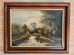 J. Evers Tweeluik Schilderij - Klassiek Landschap, Ophalen of Verzenden