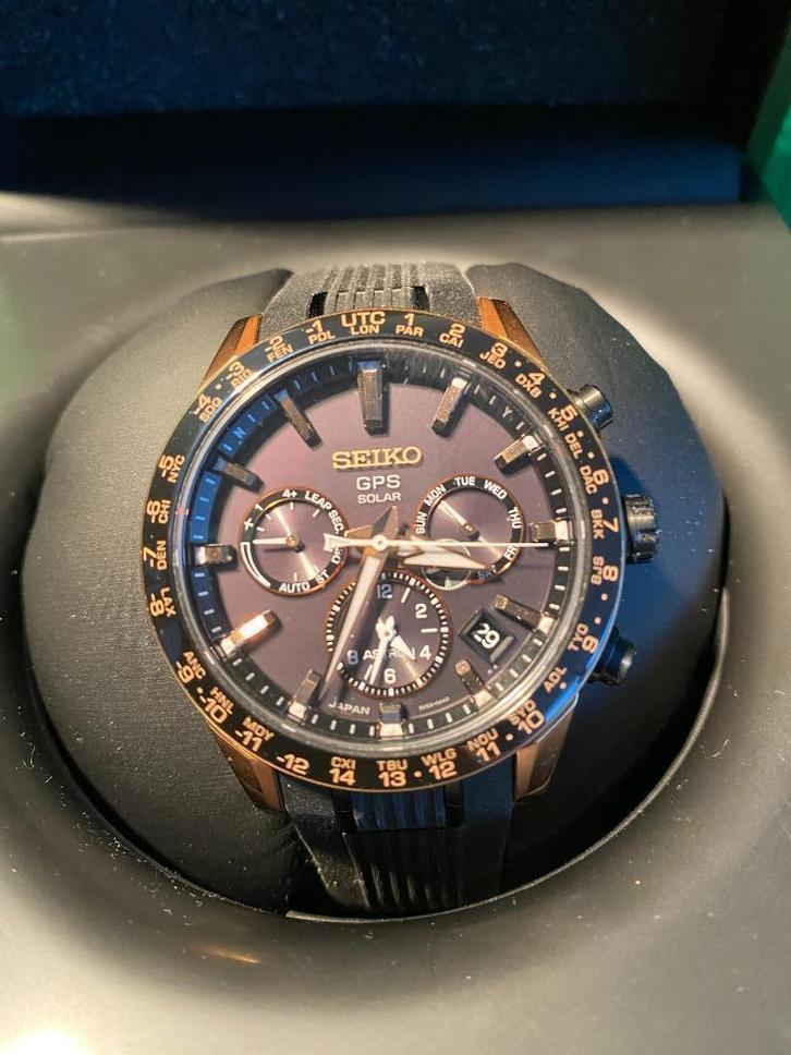 Seiko Astron SSH006J1 GPS Solar, Sieraden, Tassen en Uiterlijk, Horloges | Heren, Zo goed als nieuw, Polshorloge, Seiko, Staal