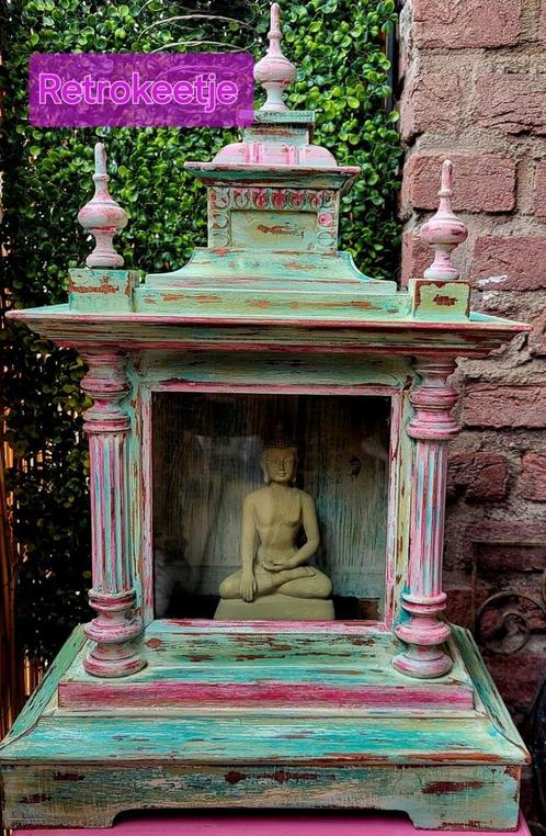 India/Ibiza/Aziatisch/Style/Altaarkastje/Kastje/Gedenkkastje, Antiek en Kunst, Curiosa en Brocante, Ophalen of Verzenden