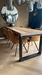 Eettafel (exclusief stoelen), Huis en Inrichting, Tafels | Eettafels, Ophalen, Gebruikt, Eikenhout, 200 cm of meer