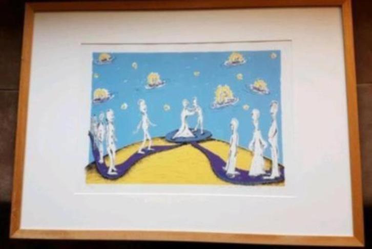 Zeefdruk van Yvonne van Ravenswoud."Dans met mij", Antiek en Kunst, Kunst | Litho's en Zeefdrukken, Ophalen