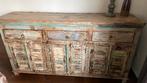 Brocante dressoir met diverse kleuren, Ophalen, Zo goed als nieuw, 25 tot 50 cm, 150 tot 200 cm