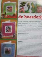 Borduur telpatroon gekleurd ABC rond de boerderij, Ophalen of Verzenden, Nieuw, Handborduren, Patroon