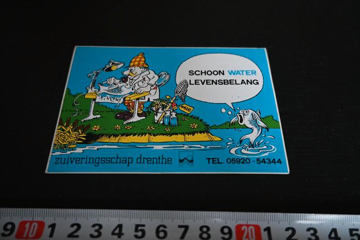 sticker Zuiveringsschap Drenthe Schoon water levensbelang, Verzamelen, Stickers, Zo goed als nieuw, Ophalen