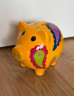 Keramiek beschilderde spaarvarken. 15cm hoog, Verzamelen, Spaarpotten, Ophalen, Zo goed als nieuw, Steen, Aardewerk of Keramiek