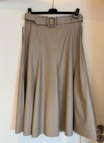 Imitatie leren klokrok in zandkleur 38, Maat 38/40 (M), Nieuw, Ophalen of Verzenden, Onder de knie