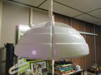 Seventies hanglamp wit keramiek 40 cm retro jaren 70 design, Gebruikt, ?, Minder dan 50 cm, ?