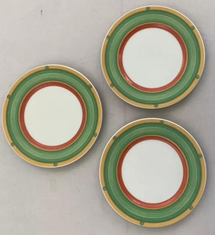 Art+Design Bella Tavola 3x gebaksbord taartbord set wit, Huis en Inrichting, Keuken | Servies, Zo goed als nieuw, Kop(pen) en/of Schotel(s)