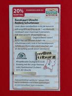 (82) Rondvaart Utrecht - Rederij Schuttevaer 20% korting., Tickets en Kaartjes, Drie personen of meer, Kortingsbon, Overige typen