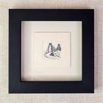 Etsje van de Willemsbrug, Rotterdam met 3D lijstje 10x10 cm, Minder dan 50 cm, Oorspronkelijke maker, Nieuw, Ophalen of Verzenden