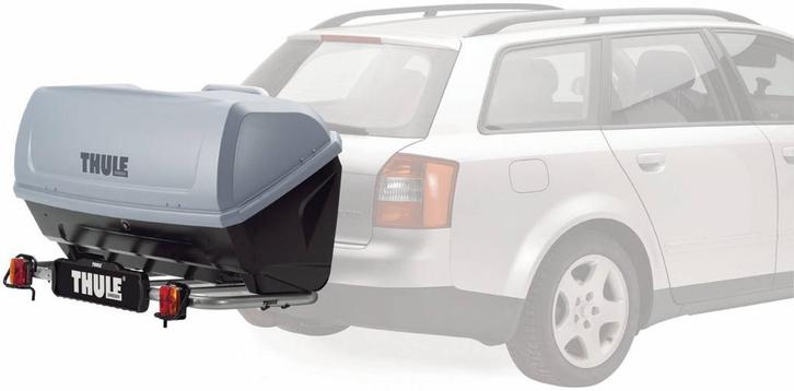 Te huur: Thule Backup 900 trekhaakkoffer + Easybase 420L, Auto diversen, Dakkoffers, Nieuw, Ophalen of Verzenden