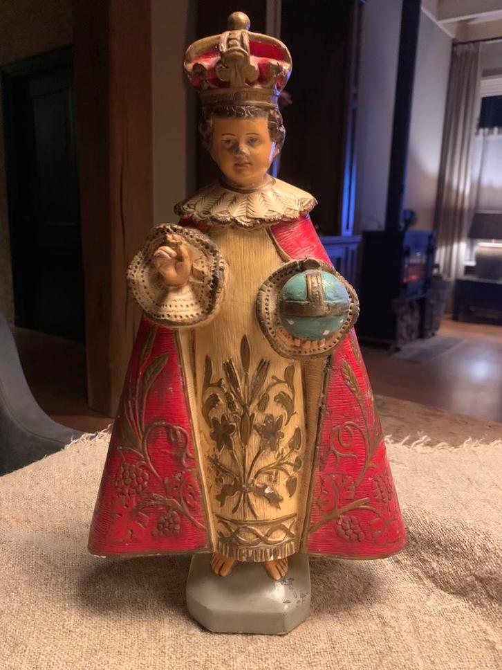 Prachtig beeld van Jezus van Praag, Antiek en Kunst, Antiek | Religie, Ophalen of Verzenden