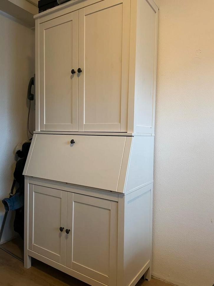 Ikea Hemnes Secretaire met Opbouw - Amstelveen, Huis en Inrichting, Kasten | Secretaires, Gebruikt, Ophalen