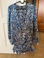 Shein beige blauw jurk leopard mt. L, Blauw, Maat 42/44 (L), Ophalen of Verzenden, Zo goed als nieuw