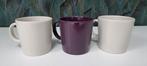Arabia Iittala Finland Teema mokken, 2 x wit en 1 x paars, Huis en Inrichting, Keuken | Servies, Gebruikt, Ophalen of Verzenden