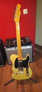 Telecaster relic aged blonde partscaster  + Vox AD100VT-XL, Gebruikt, Met versterker, Solid body, Ophalen