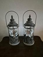 2 landelijke sfeervolle Windlichten, Huis en Inrichting, Woonaccessoires | Kandelaars en Kaarsen, Ophalen of Verzenden, Zo goed als nieuw