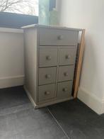 Retro ladekastje, gepimpt met krijtverf, Huis en Inrichting, Ophalen, Minder dan 50 cm, Gebruikt, 5 laden of meer