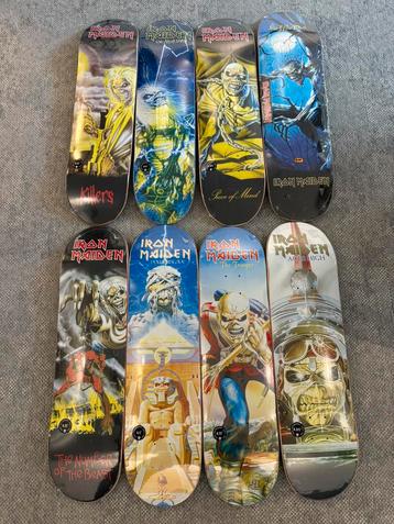 Complete nieuwe serie Iron Maiden skatedecks - 8 stuks beschikbaar voor biedingen