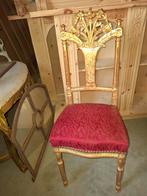 2x stoelen met florale rugleuning, Antiek en Kunst, Ophalen