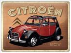 Citroen 2CV Type H relief reclamebord van metaal wandbord