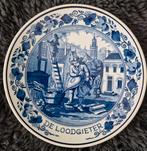 Delfts Blauw Bord - De Loodgieter, Antiek en Kunst, Ophalen of Verzenden