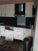 Crème Hoekkeuken, Huis en Inrichting, Keuken | Complete keukens, Gebruikt, Hoekkeuken, Ophalen of Verzenden, Kunststof