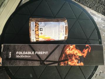 opvouwbare VUURKORF incl. blok Swedish Fire Log Wood. beschikbaar voor biedingen