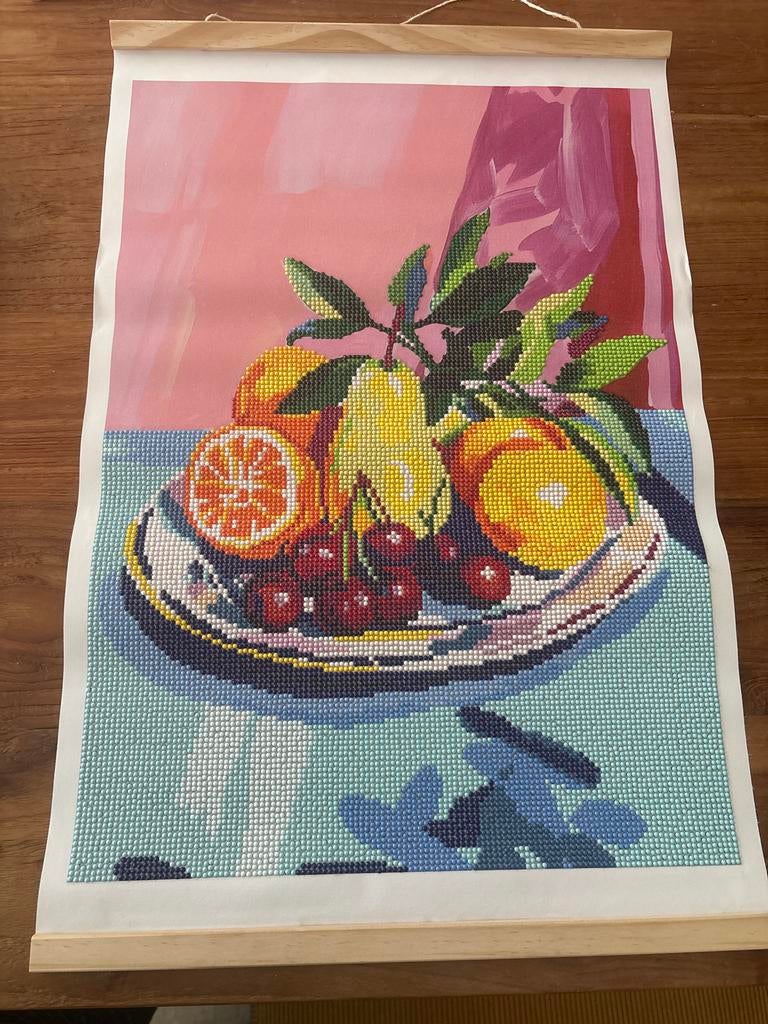 Daimond painting  Stilleven met Fruit Gemaakt!, Ophalen, Gebruikt, Overige typen