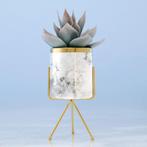 Marmeren keramische pot, Rond, Ophalen of Verzenden, Aardewerk, Binnen