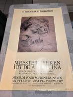 Vintage Poster Europalia 87 Osterreich: Meesterwerken uit de, Deurposter of groter, Ophalen of Verzenden, Reclame, Rechthoekig Staand