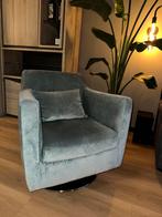 Fauteuil turquoise set van 2, Huis en Inrichting, Fauteuils, Ophalen, 75 tot 100 cm, Zo goed als nieuw, Stof