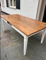 Gave houten ambachtelijke tafel, Huis en Inrichting, Tafels | Eettafels, Eikenhout, Vijf personen of meer, 150 tot 200 cm, Rechthoekig