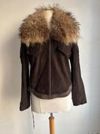chanel jas bruin suede bont, Bruin, Verzenden, Zo goed als nieuw, Maat 36 (S)