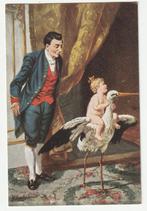 Johan Gerstenhauer prinsje / prinsesje op ooievaar 1909, Gebruikt, Verzenden, Kaart, Foto of Prent, X