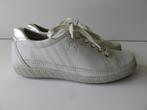 Gabor witte sneakers veterschoen met zilveren details mt 38, Wit, Gabor, Ophalen of Verzenden, Sneakers of Gympen