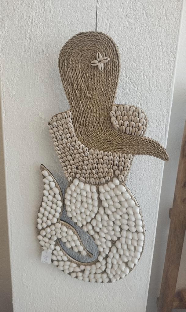 Zeemeermin hanger met schelpjes of zeepaardje, Huis en Inrichting, Woonaccessoires | Wanddecoraties, Nieuw, Ophalen of Verzenden