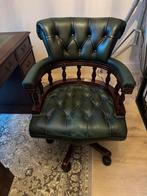 Klassieke Engelse Chesterfield bureaustoel captain chair, Antiek en Kunst, Ophalen