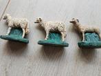3 oude gipsen kerst schaapjes, Diversen, Kerst, Ophalen of Verzenden