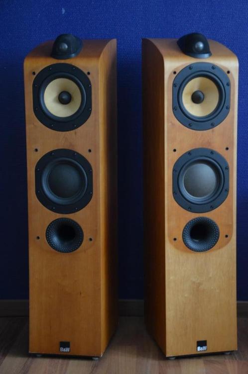 B&W 704 Floorstanding Speakers; Cherrywood Pair, Audio, Tv en Foto, Luidsprekers, Front, Rear of Stereo speakers, 120 watt of meer