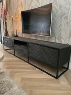Tv meubel zwart visgraat, Ophalen, Zo goed als nieuw, 200 cm of meer, Minder dan 100 cm
