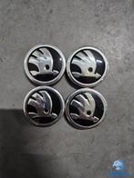 ORIGINELE Skoda naafkap naafdop set zwart, Auto diversen, Gebruikt, -, Verzenden, -
