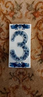 Als Nieuw! Delftsblauw huisnummer: 3, Ophalen of Verzenden