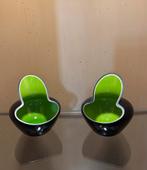 Set van 2 Herstal kaarsen houders Zwart/Groen, Overige materialen, Zwart, Ophalen of Verzenden, Zo goed als nieuw