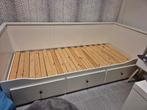 Hemnes bedbank van ikea, Huis en Inrichting, Ophalen, Eenpersoons, Wit, Zo goed als nieuw