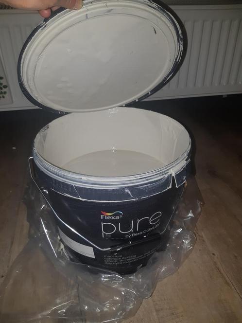 Flexa pure mild stone extra mat, Doe-het-zelf en Verbouw, Verf, Beits en Lak, Zo goed als nieuw, Verf, Minder dan 5 liter, Grijs