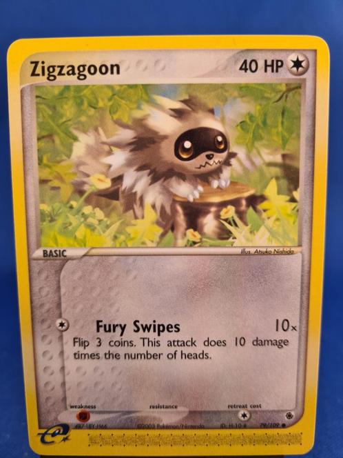 Zigzagoon 79/109 - Ruby &amp; Sapphire, Hobby en Vrije tijd, Verzamelkaartspellen | Pokémon, Gebruikt, Verzenden