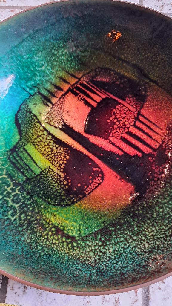 Drangsgaard bord emaille op koper, Antiek en Kunst, Antiek | Emaille, Ophalen