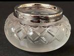 Antiek Kristal met Zilver Zoutpotjes, 1914, Ophalen of Verzenden, Zilver
